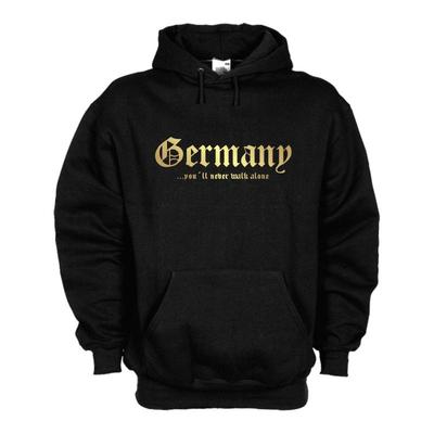 Kapuzensweat GERMANY, never walk alone, Kapuzenpulli, Hoodie (WMS01-02d)