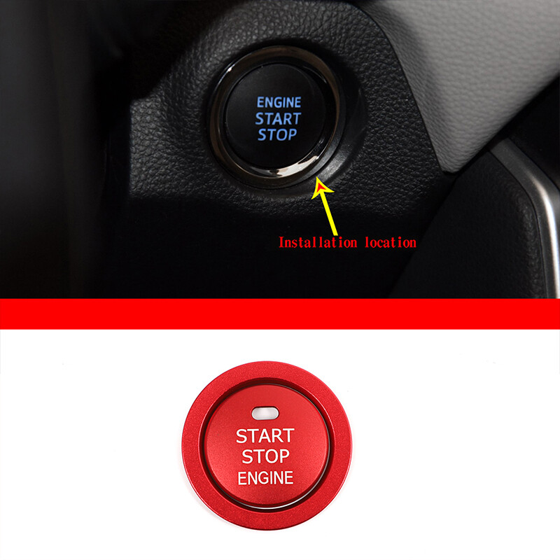 Red Engine Start Stop Push Switch Button Ring Covers Trim For Toyo