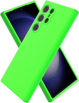 Samsung Galaxy S22 Ultra 5G Green Case Soft Silicone Gel Flexible TPU Phone Cove