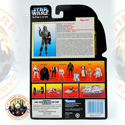 STAR WARS THE POWER OF THE FORCE boba fett 1997 très bon état scellé