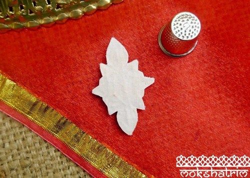 Ethnic Indian Asian Motif Beaded Goldwork Zardozi Coilwork Applique Patch MA760 - Picture 4 of 4