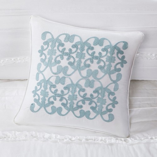 Juego de edredones reversibles Madison Park de 4 piezas con almohada bordada suave - Imagen 9 de 12
