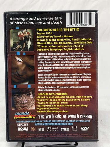 THE WATCHER IN THE ATTIC Nikkatsu Erotic Cinema DVD Rare OOP Mondo Macabro - Picture 2 of 6