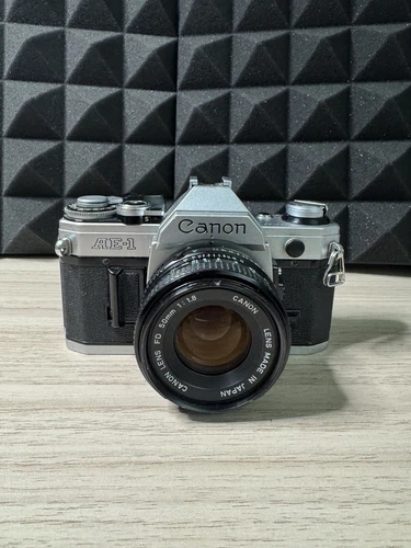 Canon AE-1 Camera With Canon FD 50mm 1.8 Lens 