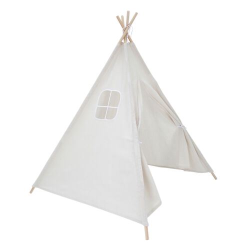 Large Canvas Children Indian Tent Teepee Kids Wigwam Indoor & Outdoor Play House - Picture 4 of 15