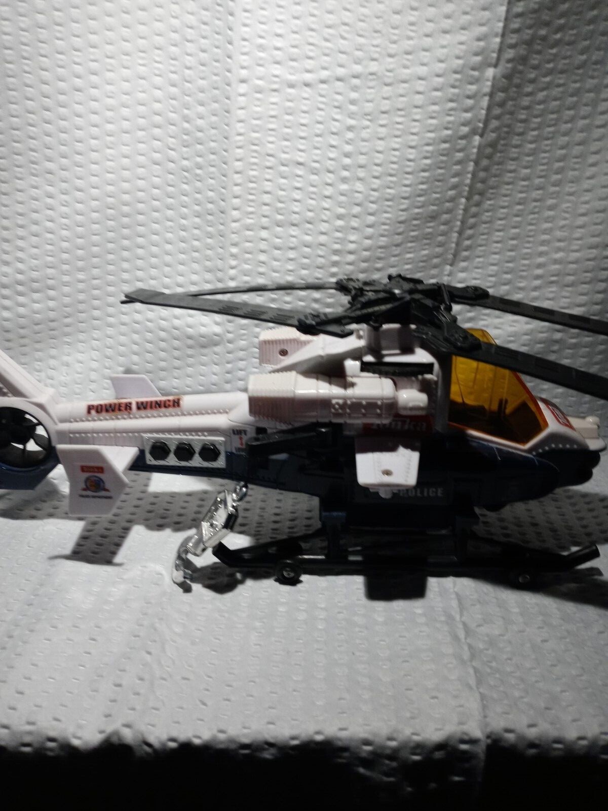 Tonka Hasbro FunRise Police Dept Power Winch Rescue Helicopter Lights