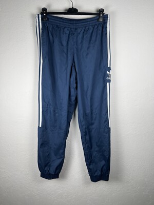 Adidas Windhose Blau Weiß Größe M Herren TrackPants Trouser Bottom