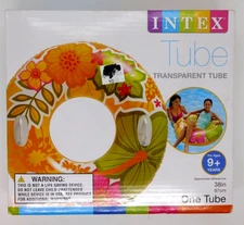 Pool Toy Intex Tube Transparent 9+ 38 Inches 97 cm Durable Handles No Tox
