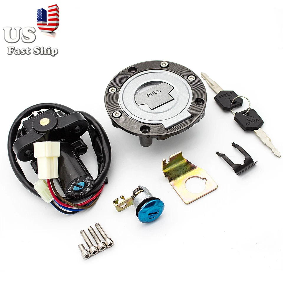 Interruptor de encendido para Yamaha YZF R6 2000 2001-11 tapa de combustible tapa asiento cerradura de llave Foto 3 de 4