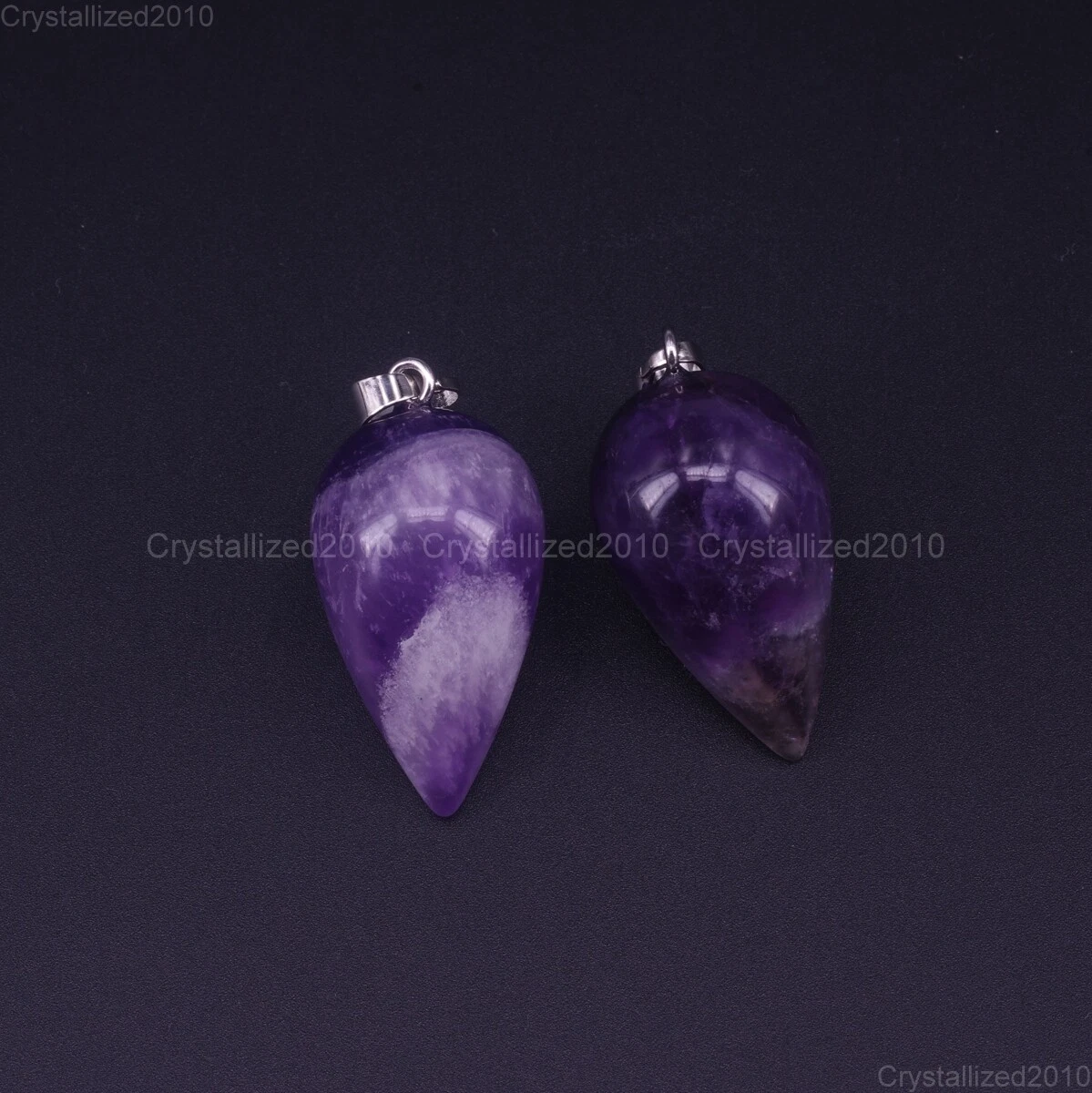 Natural Gemstones Angel Teardrop Reiki Chakra Healing Pendant Necklaces Beads