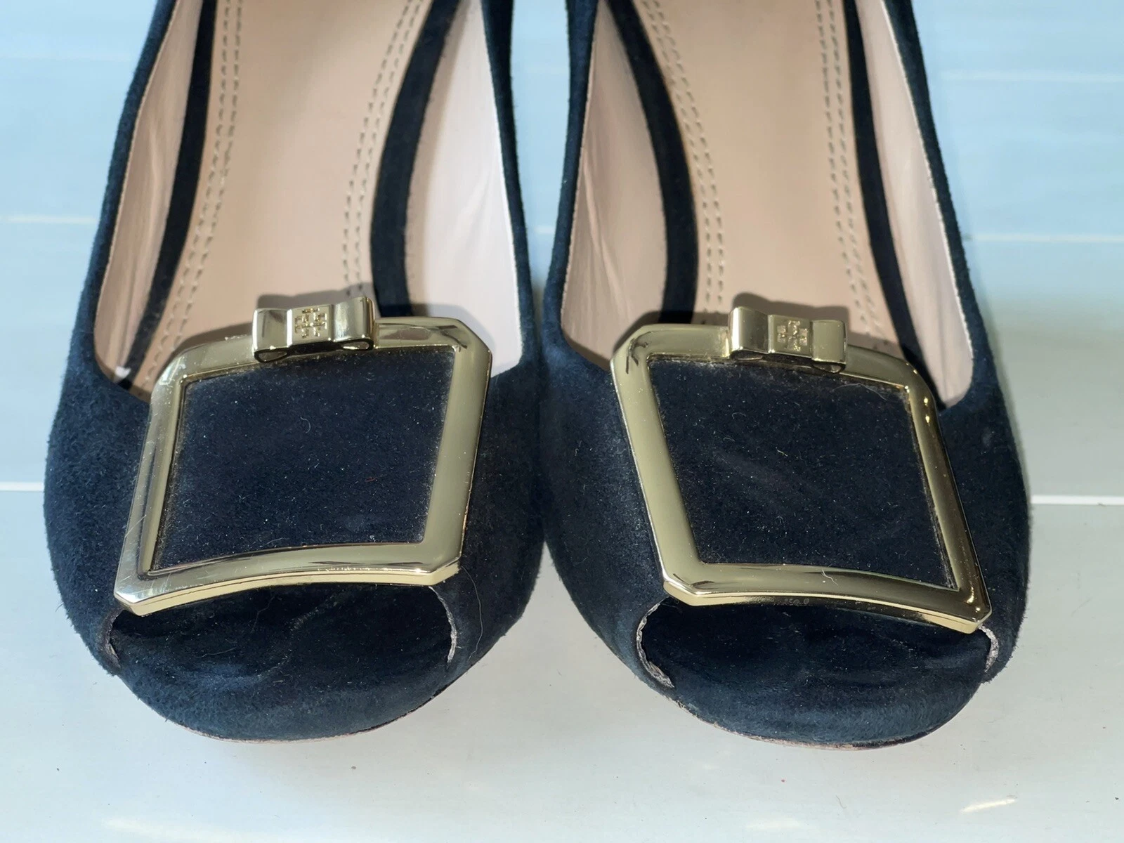 Cuneo punta aperta punta aperta nera Tory Burch taglia 8 5 donna