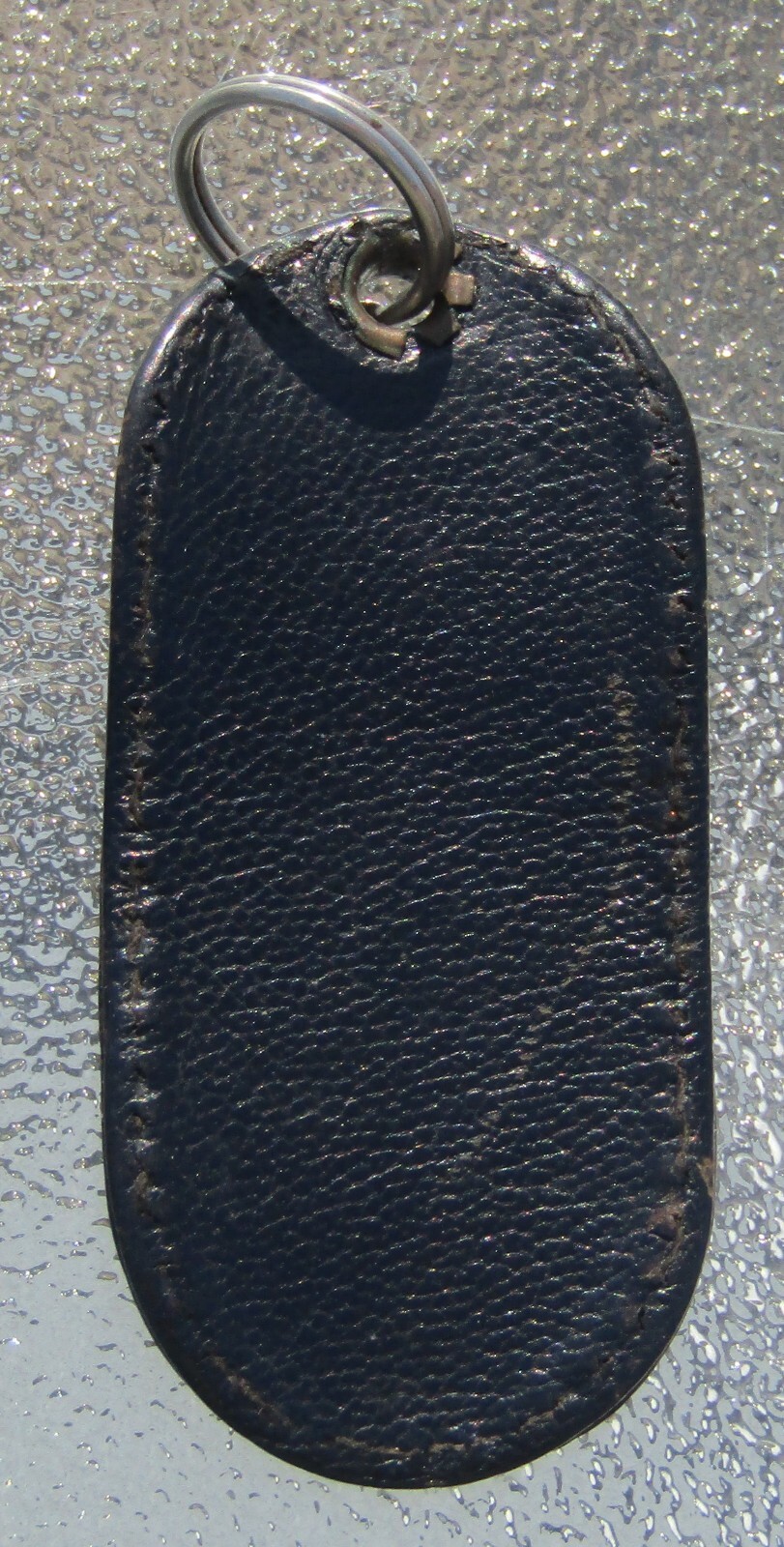 Vintage CUD Made In England PEUGEOT Enamel Leather Key FOB Key Ring Look RARE