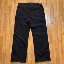IRON HEART Double Knee Logger Jeans Black Size:W36 Japan F/S Used