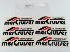 6 Vintage 1980s NOS New Old Stock Powered By MerCruiser Decals Stickers
