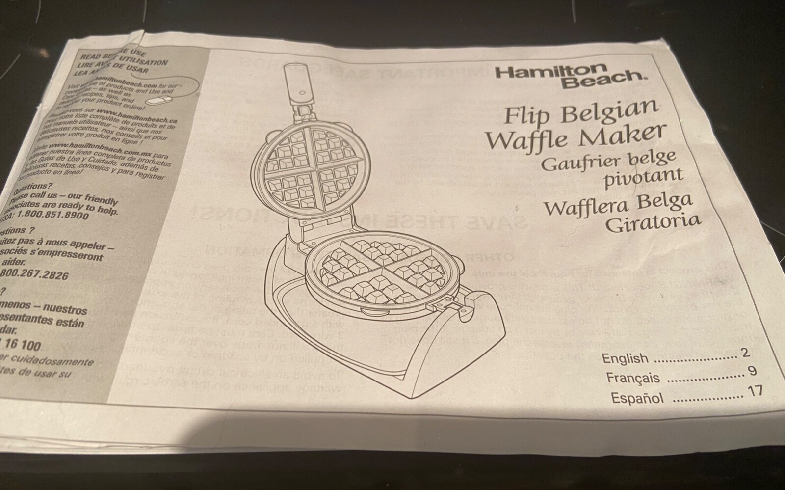 Hamilton Beach 26031 Belgian Waffle Maker 40094260317 eBay