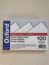 New Oxford 4" x 6" Ruled Index Cards - White 100 Pack