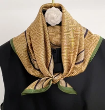 100% Mulberry Silk Scarf Women's Square 53X53CM fashion Printed shawl Scarf W85