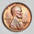 1945 Lincoln Obverse Wheat Ears Reverse 1 Cent Wartime Era Uncirculated  7935+