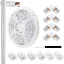 32.8ft 4 Pin Led Strip Light Extension Cable Wire And 10pcs 4 Pin 10mm Led Light