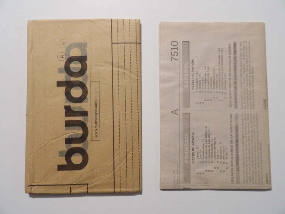 Burda 7510 Misses Beach Coordinates Swimsuit sarong bikini size 8-20 plus Uncut - Image 2 of 3