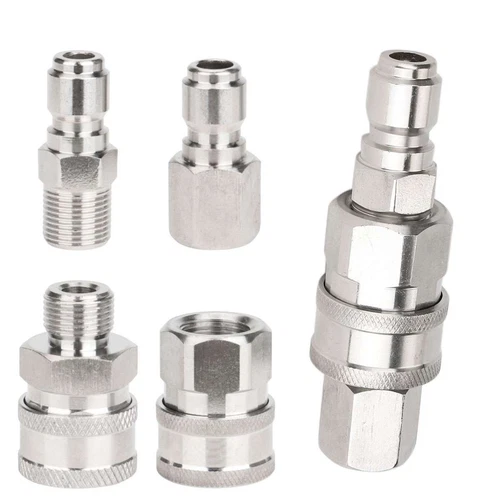 4Pcs NPT 3/8 Inch Pressure Washer Adapter Stainless Steel Quick Connect Fitting - Bild 2 von 11