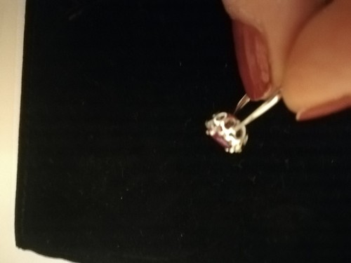 Anello In Oro bianco 18 Kt 750 Con Rubino E Brillantini - Foto 23 di 24