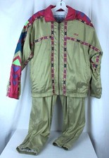 Vintage Head Sportswear Track Suit Women's Size M 2 Piece Jacket Pants Gold