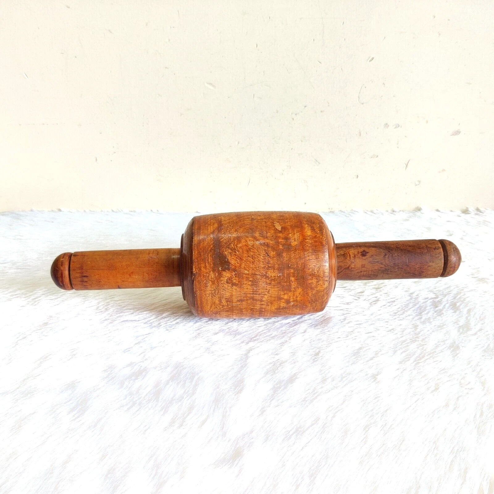 Antique Handmade Tortilla Bread Bakers Bois Roulant Pin Géant 900 Grammes W931