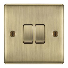 BG Nexus Metal Antique Brass Light Switch NAB12 NAB42 NAB43 NAB44 2 Way