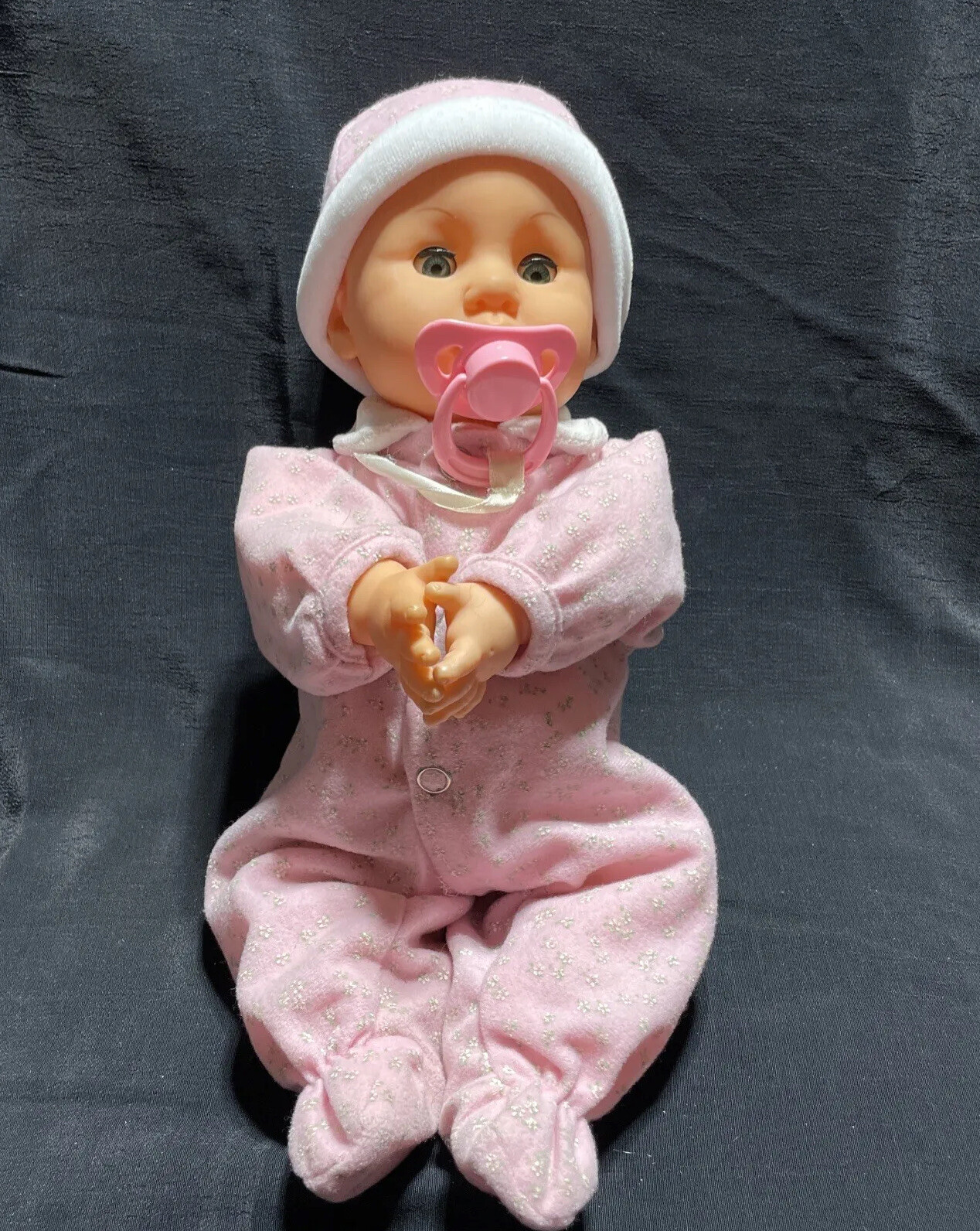 Doll Baby Open/Close Blue Eyes Pacifier Open Mouth 13&rdquo; Magnetic Hands Feet Mouth