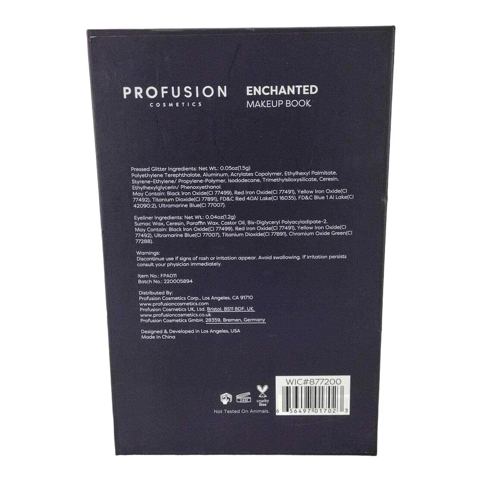 Livro de Maquiagem Encantada Profusion Cosmetics Lindo Novo Glitter Brilhante Raro - Imagem 2 de 3