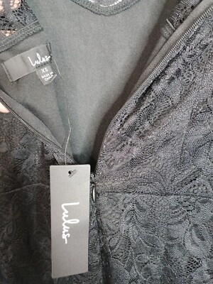 NEW Lulu's Margalo Black Lace Long Sleeve Bodycon Dress XS | eBay