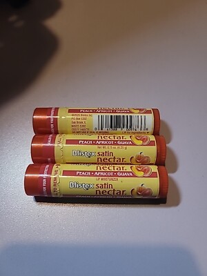 3xt  Tubes New Blistex Satin Nectar Lip Moisturizer Peach Apricot Guava .15 Oz ~