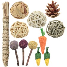 12 Pcs Chinchilla Cage Accessories Rabbit Chew Toy Hamster Activity