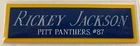 RICKEY JACKSON PITT NAMEPLATE FO AUTOGRAPHED Signed HELMET-JERSEY-FOOTBALL-PHOTO