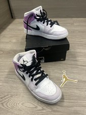 Nike Air Jordan 1 Mid Boys Size 6Y Purple Athletic Shoes Sneakers DQ8423-501