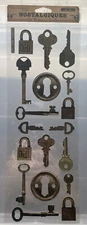 EK Success Sticko Nostalgiques By: Rebecca Sower Keys & Locks Stickers SP-RSN-01