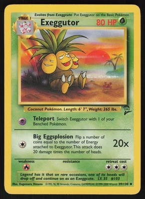 Exeggutor Uncommon Base Set 2 039/130 LP