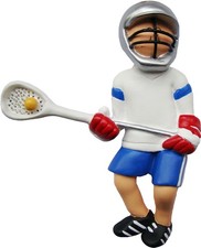 Lacrosse Male Personalized Christmas Tree Ornament