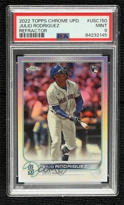 2022 Chrome Update Refractor 81/299 Julio Rodriguez PSA 9 MINT Rookie RC 02u0