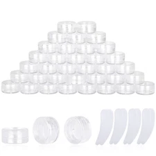 100PCS 3 Gram Sample Containers, 3ml Empty Jars with Lids, Small Cosmetic Con...