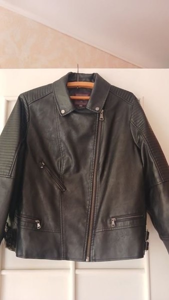 Women Brown Biker Jacket 44