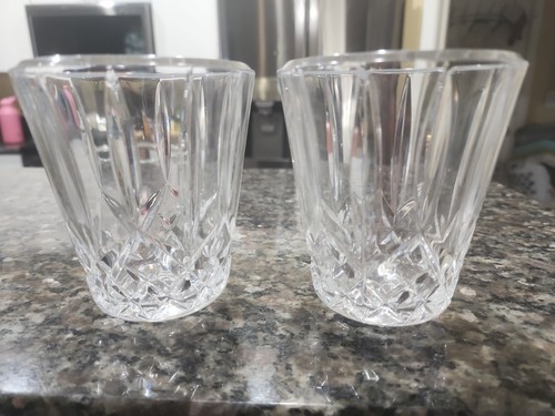 Pair Of St. George Crystal Glass Muirfield Glasses 4 1/2”