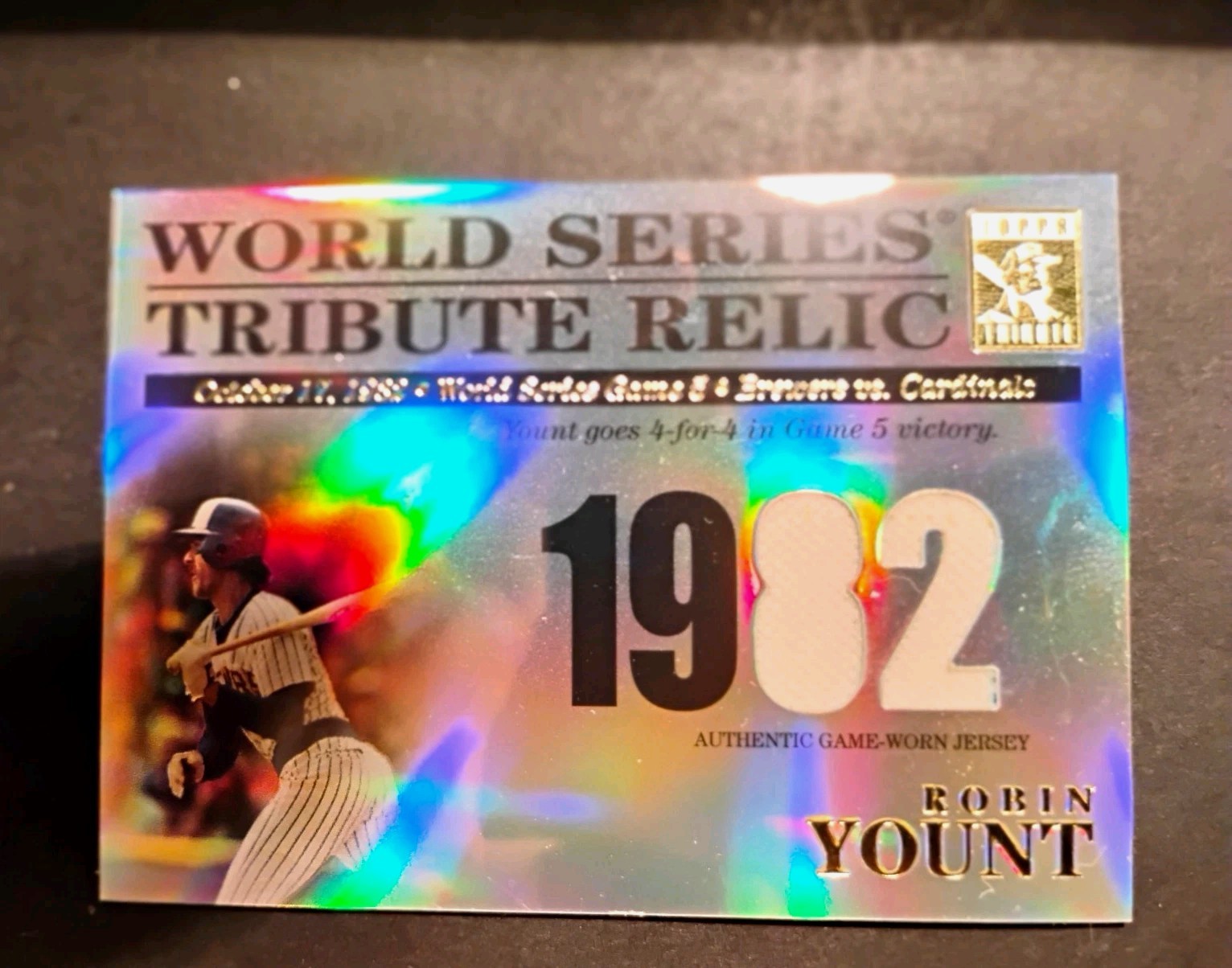 Topps 2003 Tribute World Series Tribute Relics Robin Yount TR-RY /425 MEM