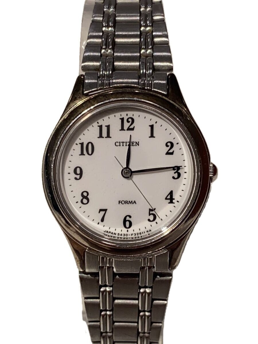 CITIZEN Quartz Analog Stainless Steel Watch WHT SLV F47661