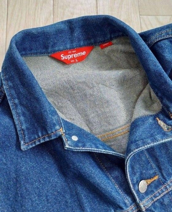 supreme Shibori Denim Trucker Jaket L Supreme Denim Jacket supreme Shibori Denim Trucker Jaket L Supreme Denim Jacket