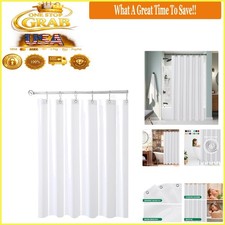 White Water Resistant Shower Curtain Liner 60x72 Hotel Quality Machine Washable