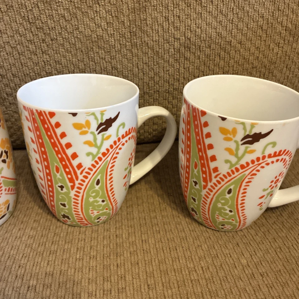 Padrão Rachel Ray Paisley! Conjunto de 4 canecas de café #K014 - Imagem 3 de 3