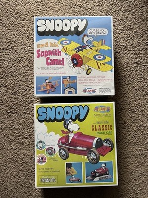 Atlantis Peanuts Snoopy and His Sopwith Camel Snap Model Kit for