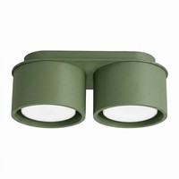 Deckenleuchte 2-Flammig Aluminium OlivgrüN GX53 L:21 Cm Deckenlampe Schlafzimmer